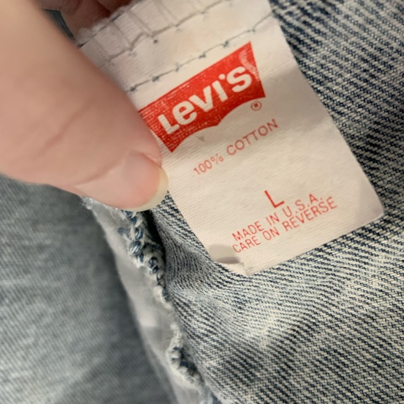 Vintage 80s 90s Levi’s Acid Wash Denim Vest - Picture 4 of 6